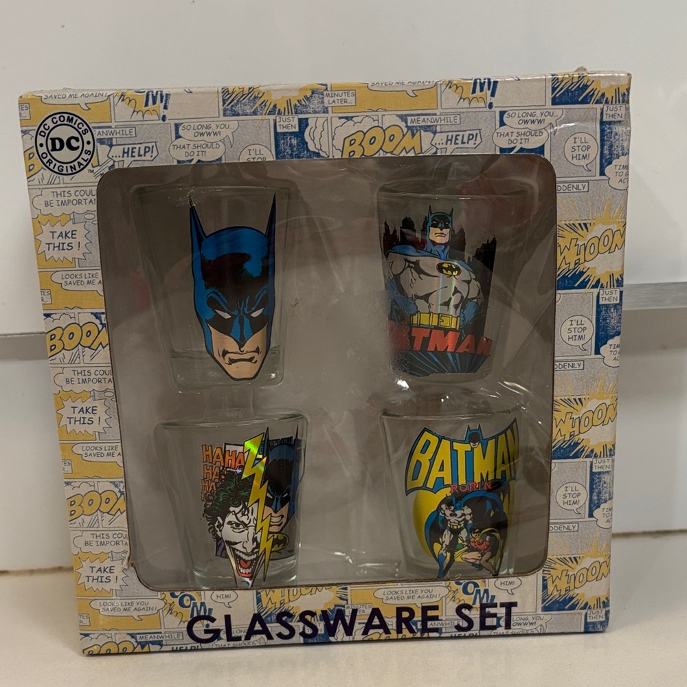 DC Comics Batman and Joker Glassware Set